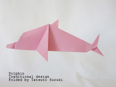 photo Origami delphin, Traditional design, Folded by Tatsuto Suzuki